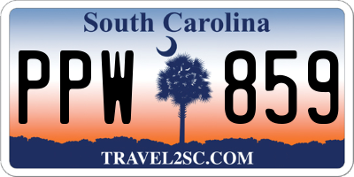 SC license plate PPW859