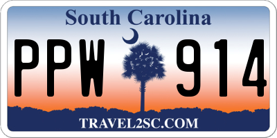 SC license plate PPW914