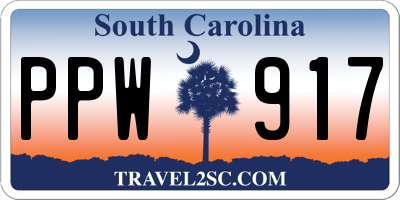 SC license plate PPW917
