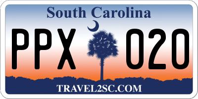 SC license plate PPX020
