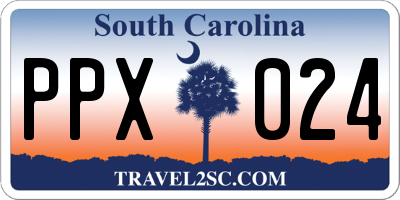 SC license plate PPX024