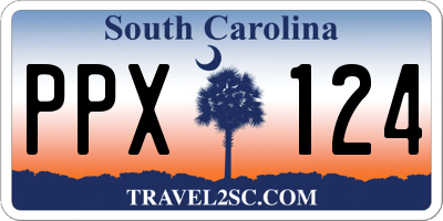 SC license plate PPX124