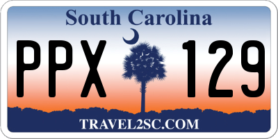 SC license plate PPX129