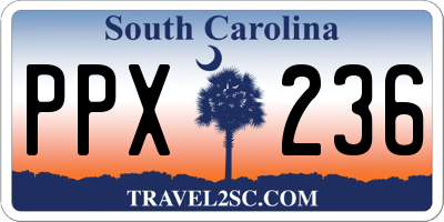 SC license plate PPX236