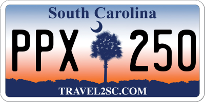 SC license plate PPX250