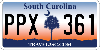SC license plate PPX361