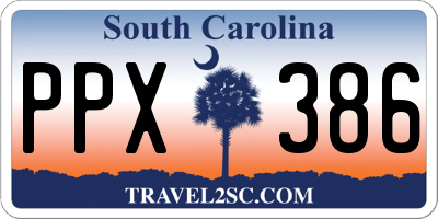 SC license plate PPX386