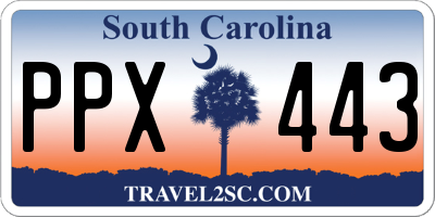 SC license plate PPX443