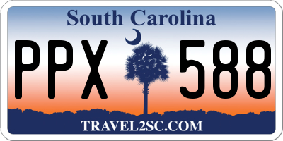 SC license plate PPX588