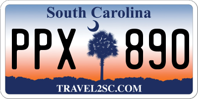 SC license plate PPX890