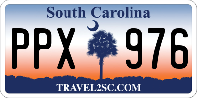 SC license plate PPX976