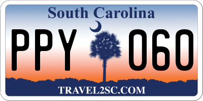 SC license plate PPY060