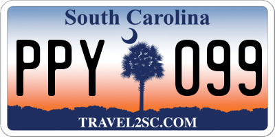SC license plate PPY099