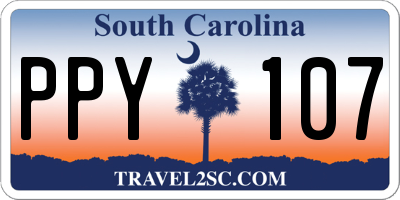 SC license plate PPY107