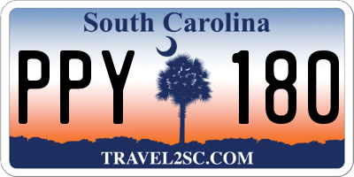 SC license plate PPY180