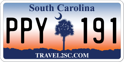 SC license plate PPY191