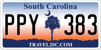 SC license plate PPY383