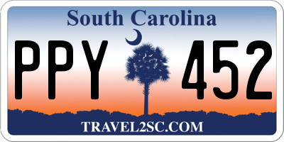 SC license plate PPY452