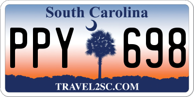 SC license plate PPY698