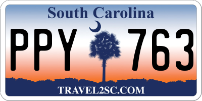SC license plate PPY763