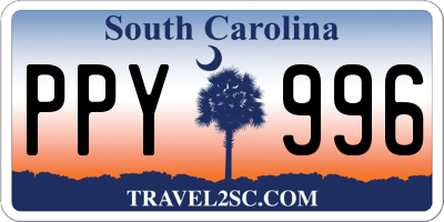 SC license plate PPY996