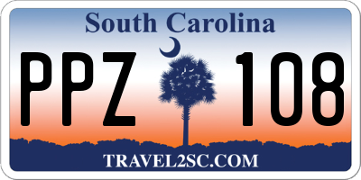 SC license plate PPZ108