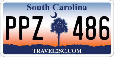 SC license plate PPZ486
