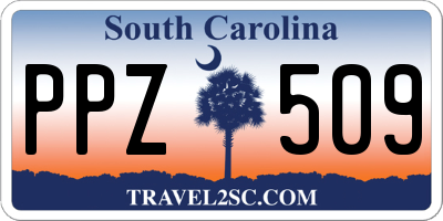SC license plate PPZ509