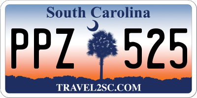 SC license plate PPZ525