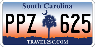 SC license plate PPZ625