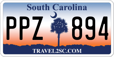 SC license plate PPZ894