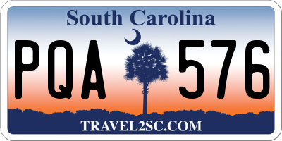 SC license plate PQA576