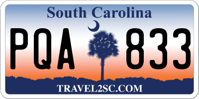 SC license plate PQA833