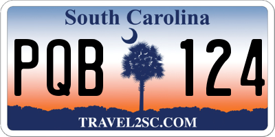 SC license plate PQB124