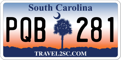 SC license plate PQB281