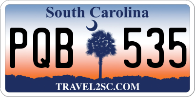 SC license plate PQB535