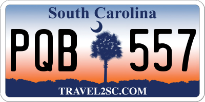 SC license plate PQB557