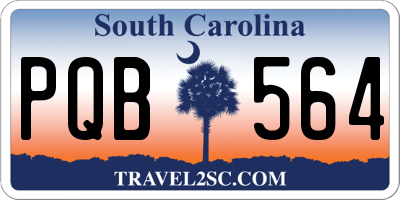 SC license plate PQB564