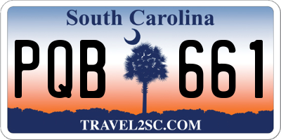SC license plate PQB661