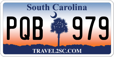 SC license plate PQB979