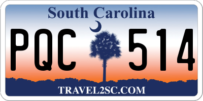 SC license plate PQC514
