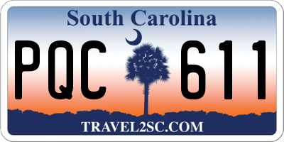 SC license plate PQC611