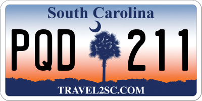 SC license plate PQD211