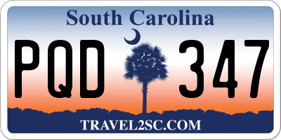 SC license plate PQD347