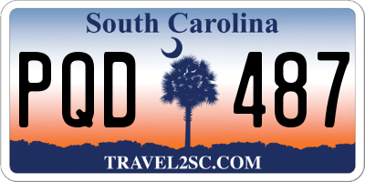 SC license plate PQD487