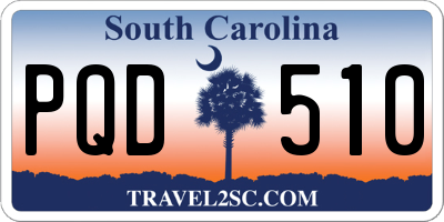 SC license plate PQD510