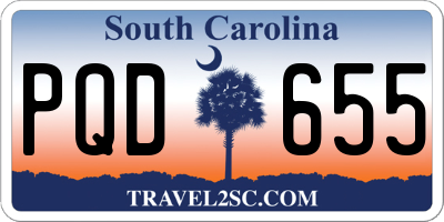 SC license plate PQD655
