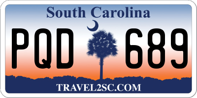 SC license plate PQD689