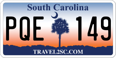 SC license plate PQE149