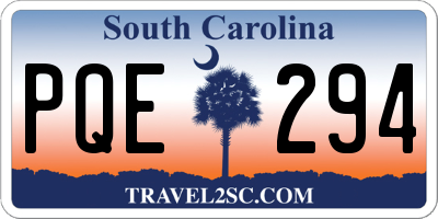 SC license plate PQE294